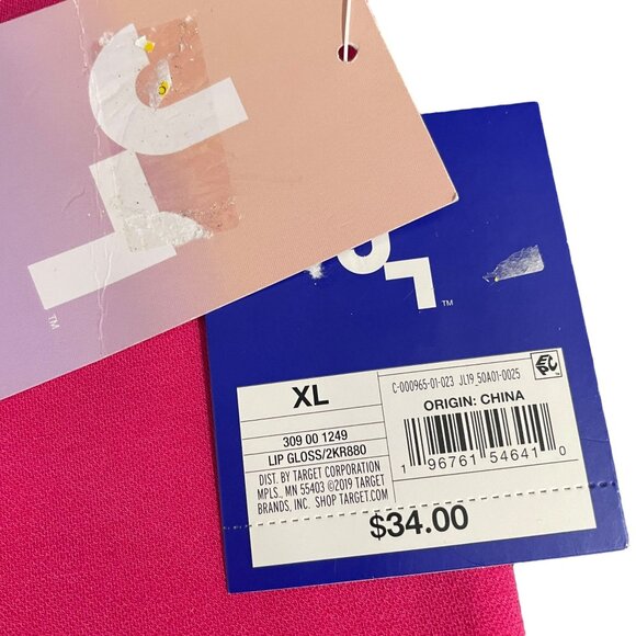 JoyLab High Rise 7/8 Length Leggings XL Pink Stretch Moisture Wicking Activewear - Picture 3 of 11